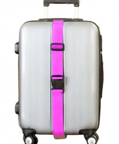 Pembe Valiz Kemeri Emniyet Tokalı Ölçüsü Ayarlanabilir Bavul Güvenlik Emniyet Kemeri